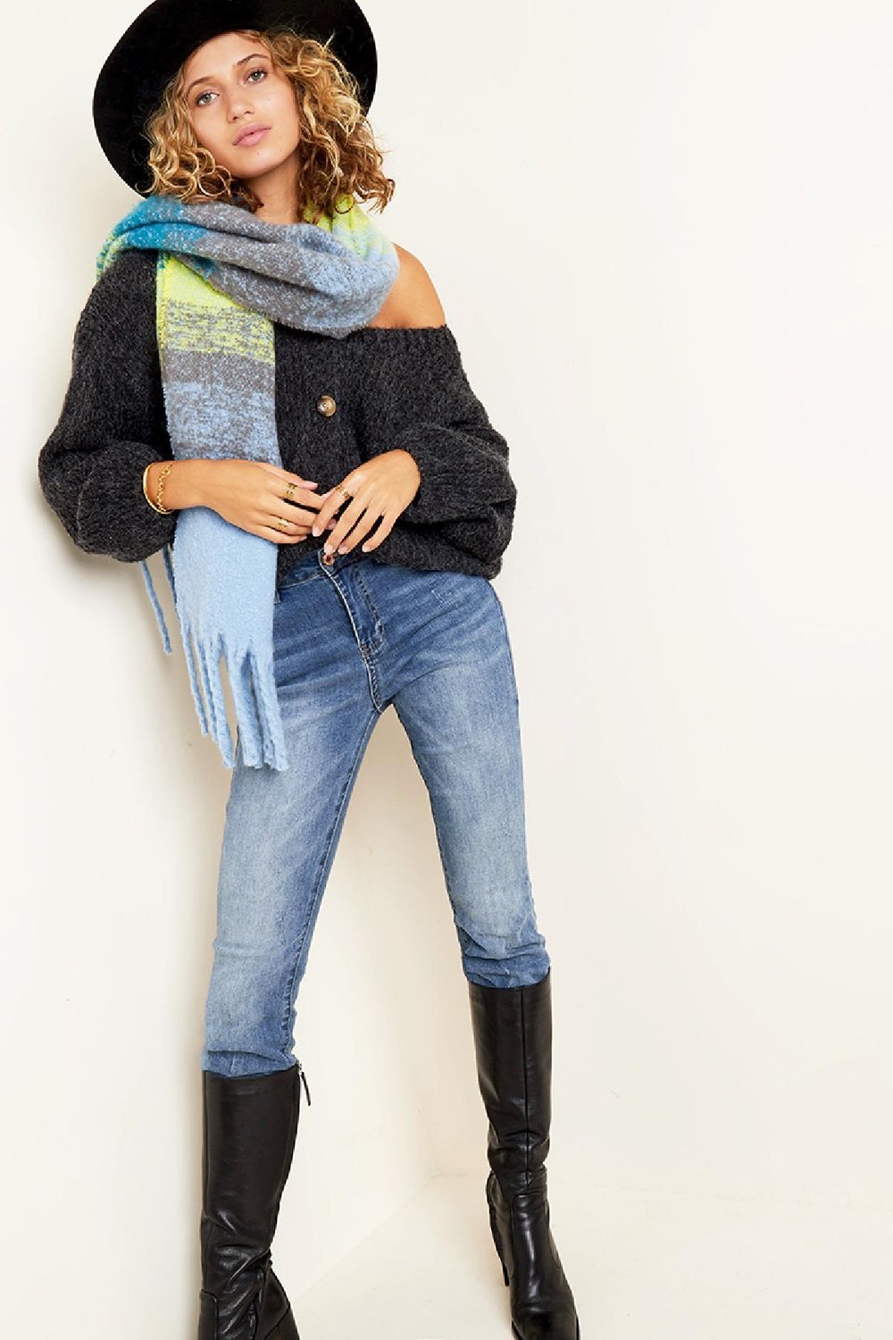 Schal Keep Me Warm Orange Polyester h5Bild2